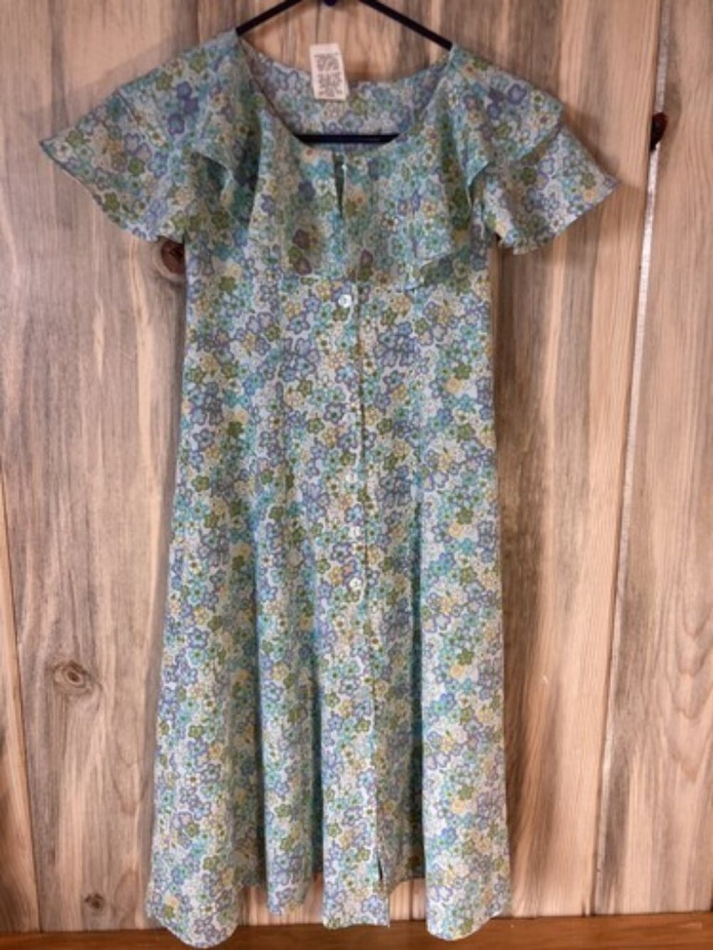My Michelle Girls Size 7 Dress Flowers Green Blue Yellow‎ Purple
